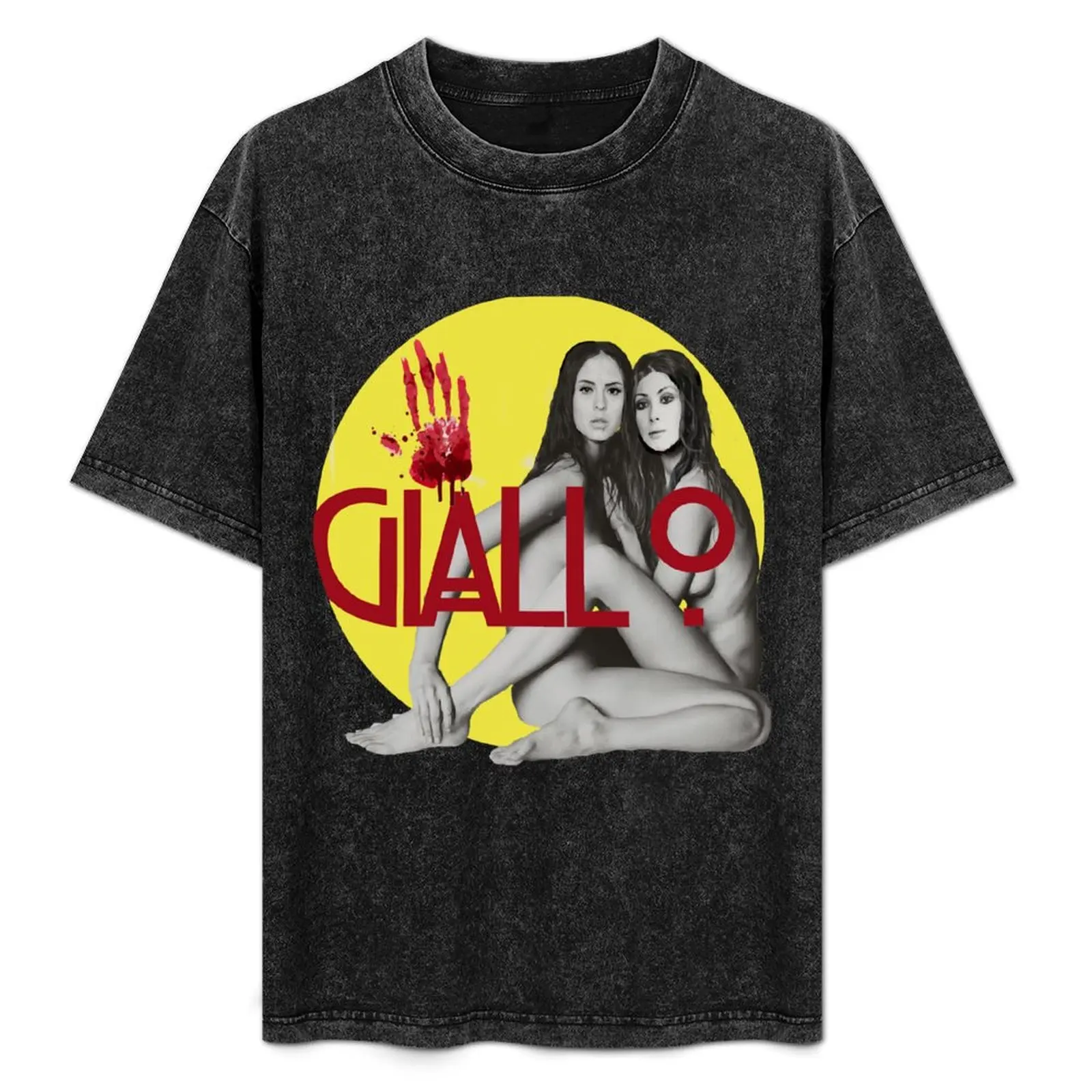 

Забавные подарки для Giallo Horror, футболка больших размеров, черная одежда в стиле каваи, футболка большого размера для мужчин