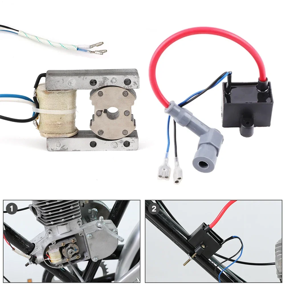 

High Performance CDI Ignition Coil Magneto for 49cc 60cc 66cc 80cc 2-Stroke Engine Motorized Bicycle Bike Replacement Accessory