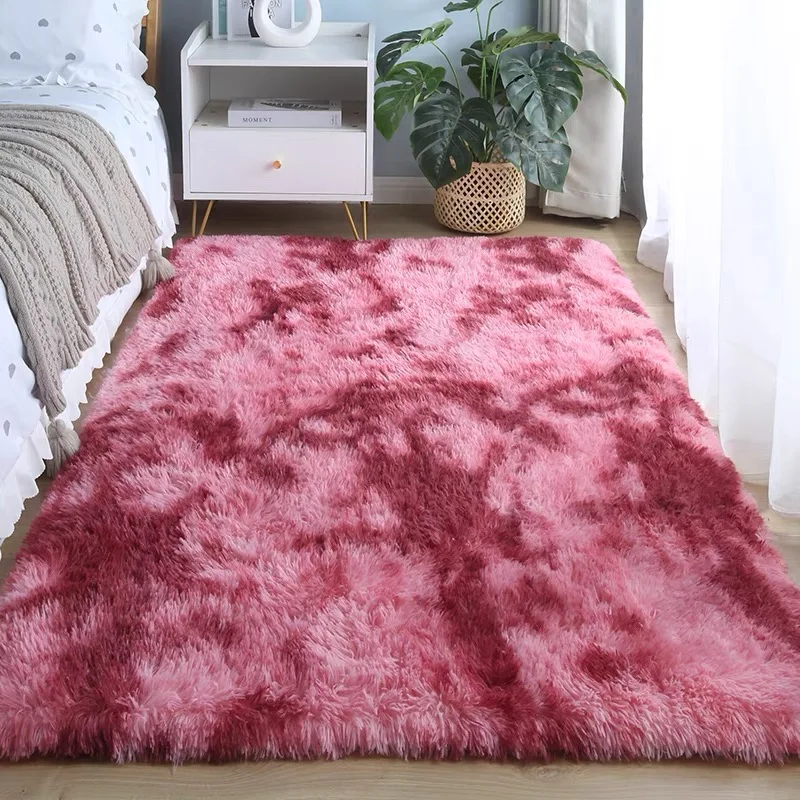 

Окрашенный плюш VIKAMA, мягкий и пушистый ковер для гостиной, детская комната, противоскользящий коврик для ползания ребенка, украшение для дома