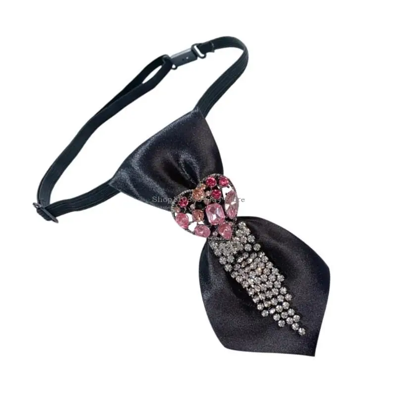 Rhinestones coração borla