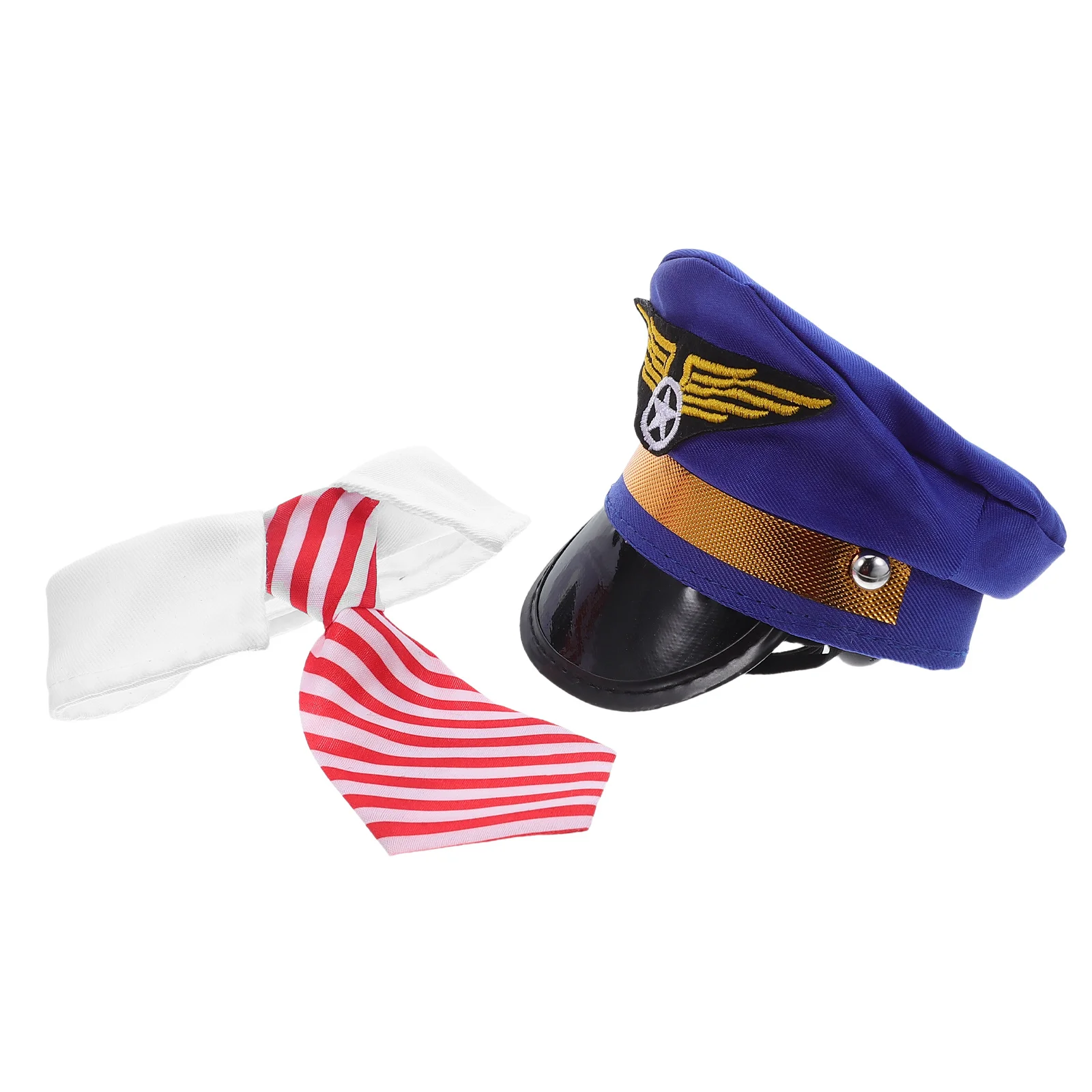 

1 set 1 Set Dog Pilot Hat Embroidered Pet Captain Costume Set Lightweight Holiday Headwear For Small Dogs Cats Christmas Party