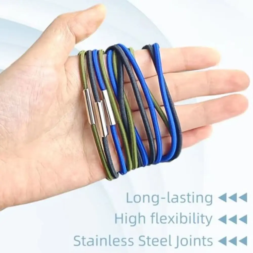 3Pcs Multifunctional Colorful Trash Can Bands Durable Elastic Rubber Bands Adjustable Rubber Trash Bag Holder Household