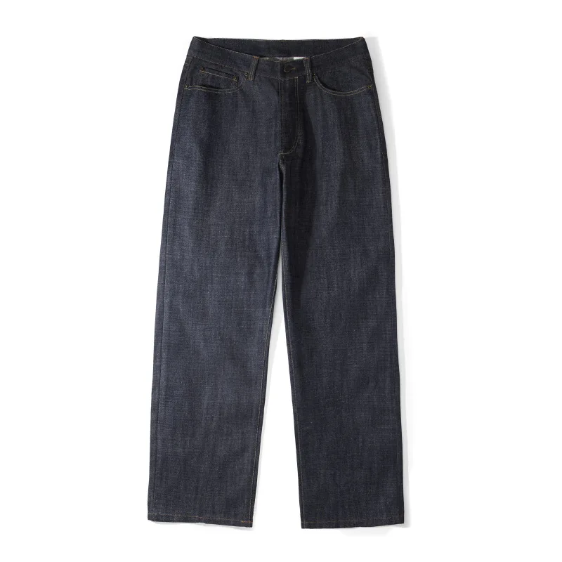 13.5oz Selvedge Denim Jeans Men Heavyweight Straight Loose American Vintage Blue Casual Pants 2026