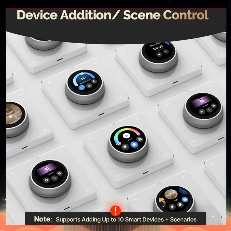 

Tuya Wifi Smart Knob Central Control Screen Touch Rotate Switchh 3 Relays Smart Knob Switchh-TCE