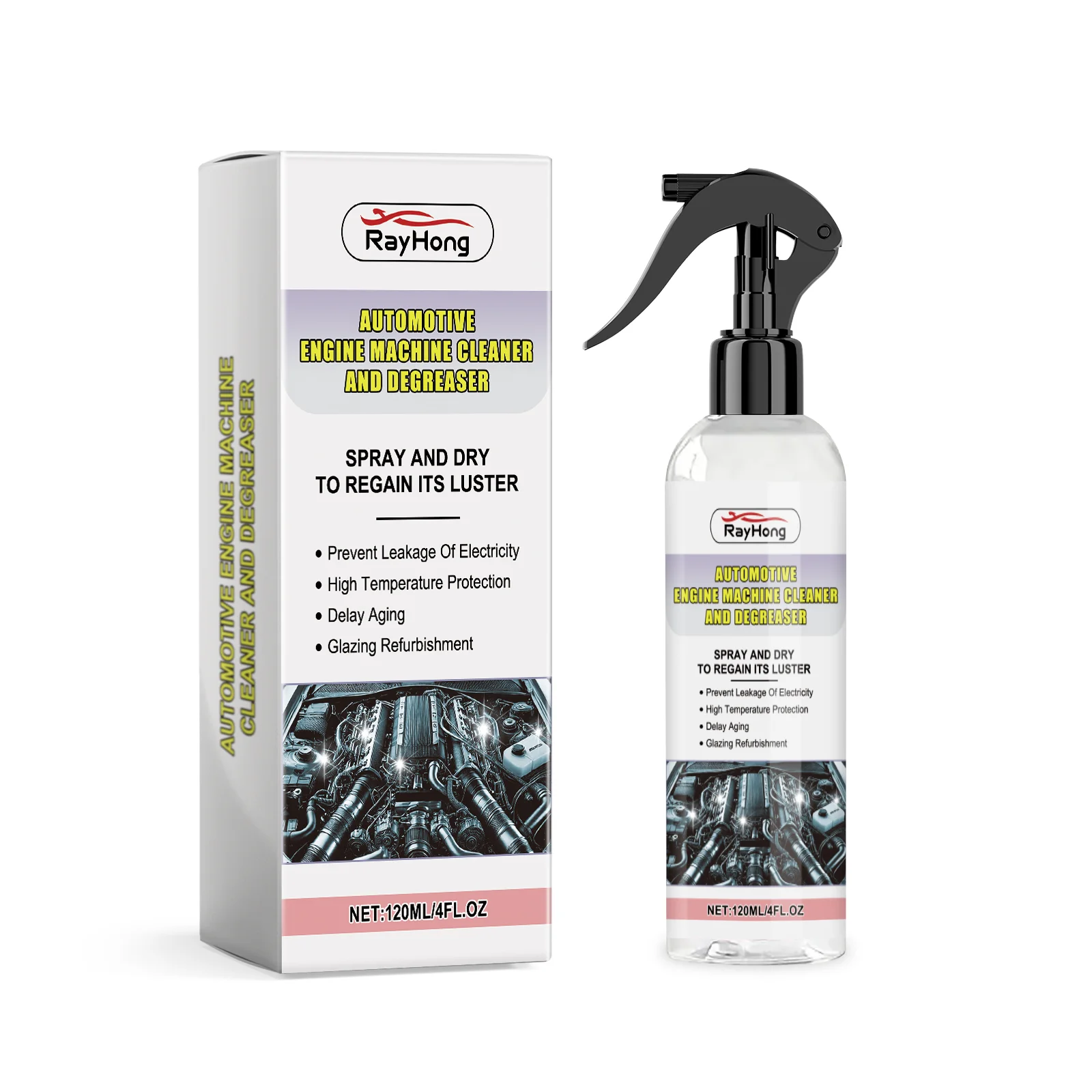 

Car Engine Cleaning Agent - Fast-Acting Engine External Cleaner & Degreaser, Engine Head Grease Remover