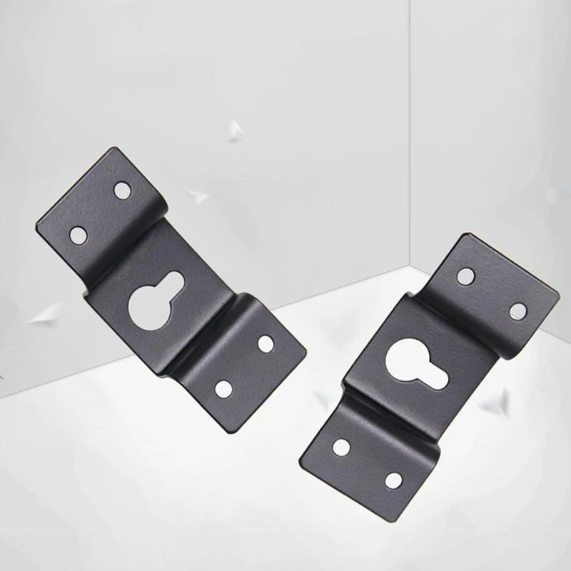 573A 금속 스피커 브래킷 스탠드 스피커를위한 검은 벽 마운트 아이언 후크 걸이 플레이트 서라운드 사운드 브래킷 설치하기 쉬운 브래킷
