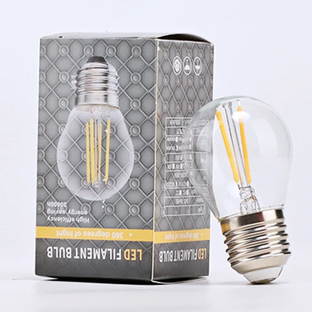 

180-240V LED Bulb 1PCS 1X 2700K 2W/4W/6W Clear E27 G45 Light Retro Transparent Warm White High Quality Hot New