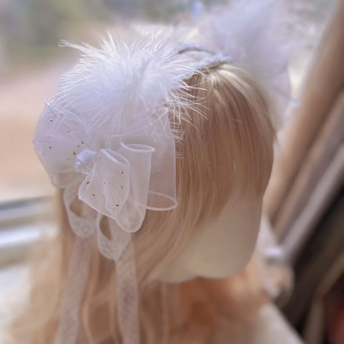 Lolita Wear Hair Accessories Feather Hairband Decoration Birthday Party Photo Show