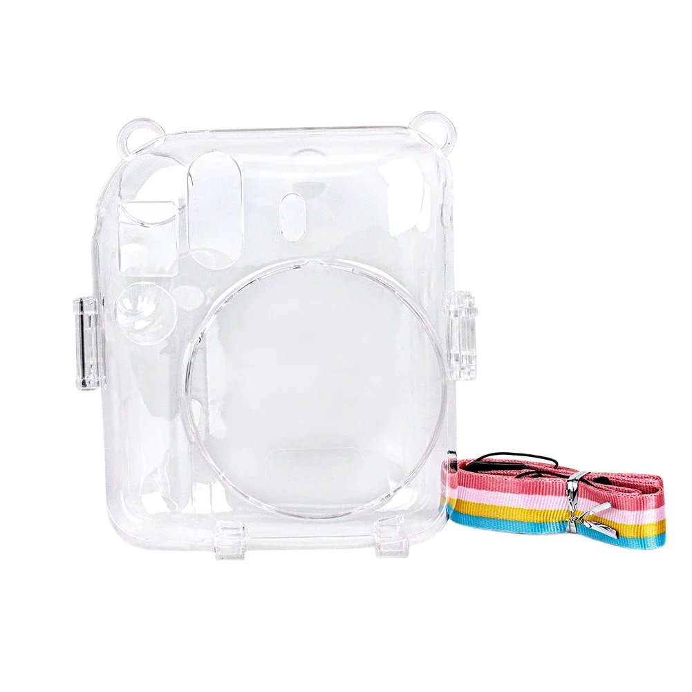 Przezroczyste etui na aparat do Fujifilm Instax Mini 12 Torba na aparat PC Crystal Storage Case z paskiem na ramię do Instax Mini 12