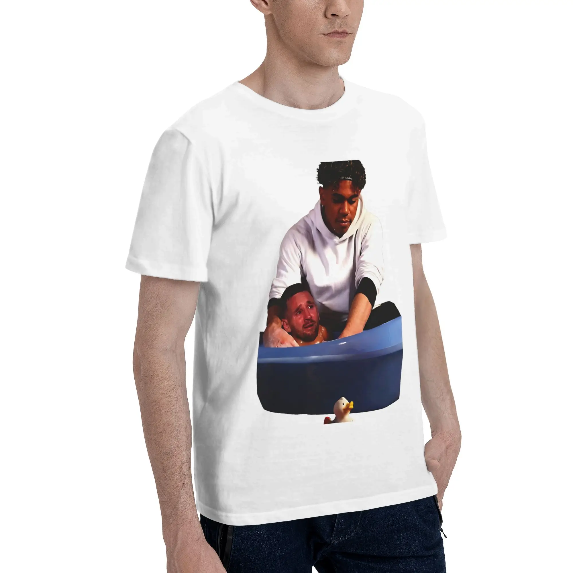 Messies & Yamals Take a Bath Graphic Printing T Shirts Men Women  100% Cotton  Tee Shirt Clothing