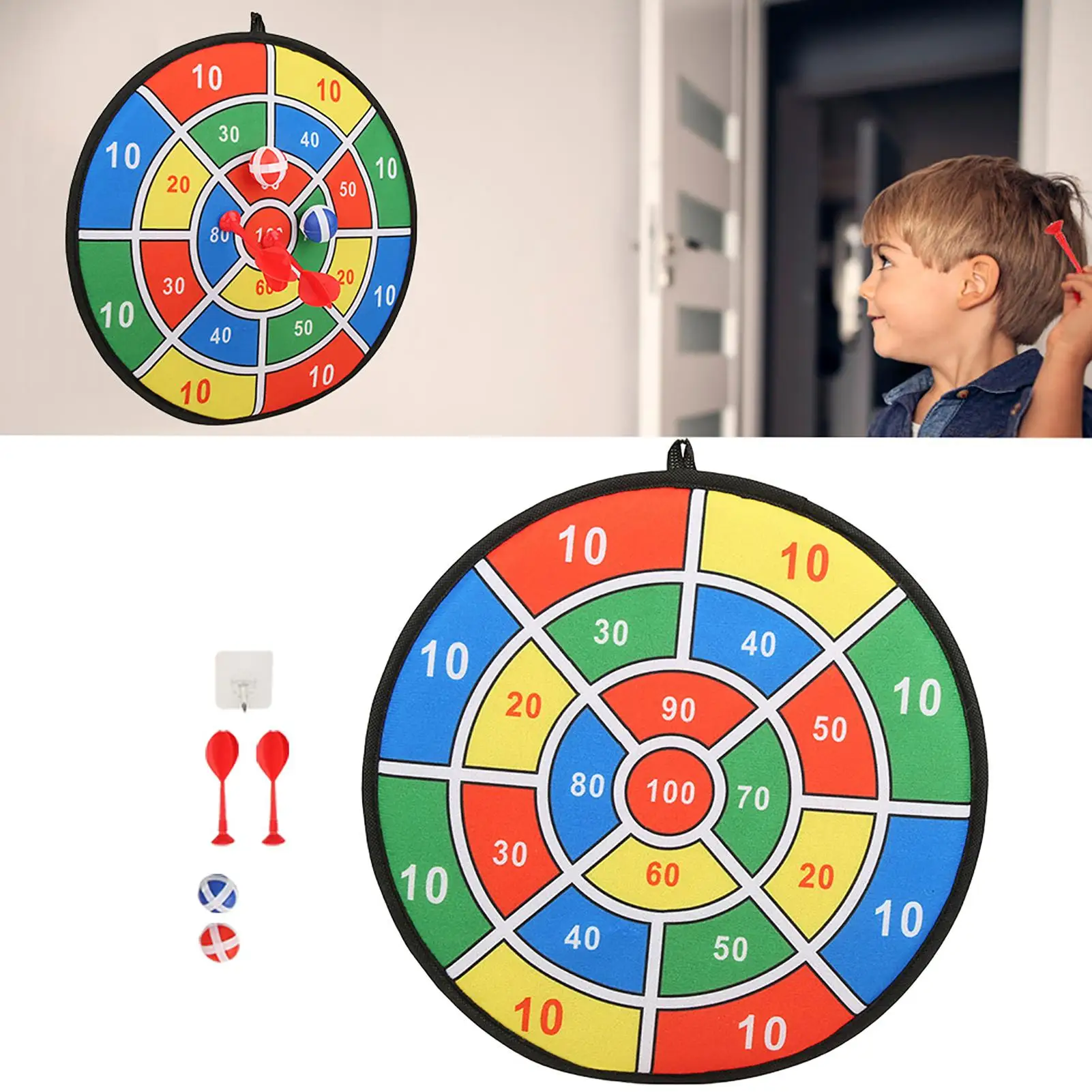 Bersaglio per freccette giocattolo per ragazzi con 20 palline, divertente gioco per feste per sport indoor e outdoor, regalo di compleanno per ragazzi e ragazze dai 3 ai 12 anni