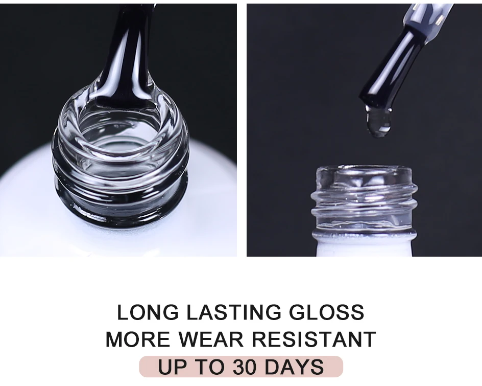 Arte Clavo Top Gel Polish 15 ml Semi Permanent Lack Funktion Gel Basis Super Top Coat Transparente Gel Nägel Soak Off Gel – Detail 5
