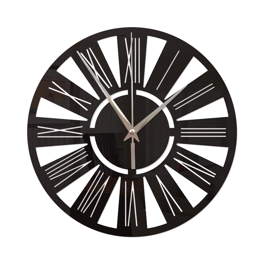 

Roman Numeral Wall Clock Creative Hanging Wall-mounted Round Numerals Home Decor