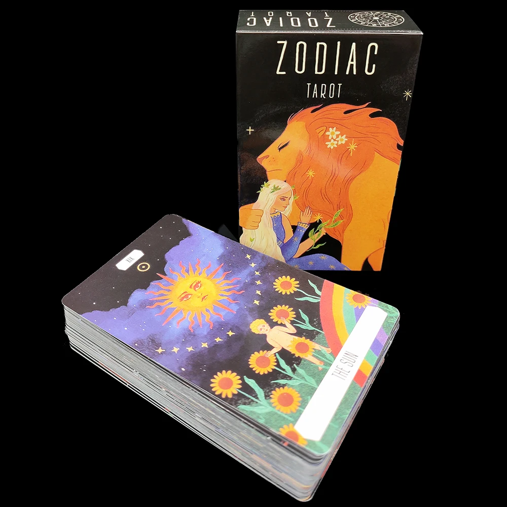 12x7cm Zodiac Divination Tarot Deck with Guide Book and Tarot Deck Cards for Beginners Expert Readers, Witchcraft, Spiritual Gif