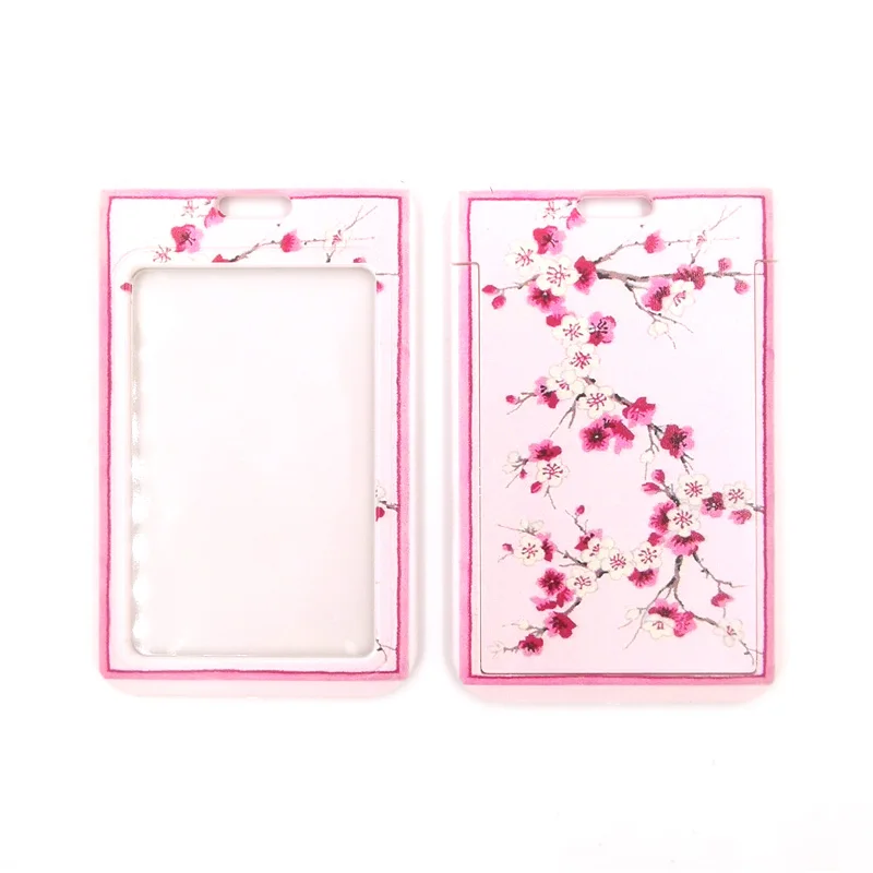 Carrete de insignia retráctil con flores de cerezo rosa, cordón para identificación de enfermera, tarjeta de crédito comercial, tarjeta de trabajo,