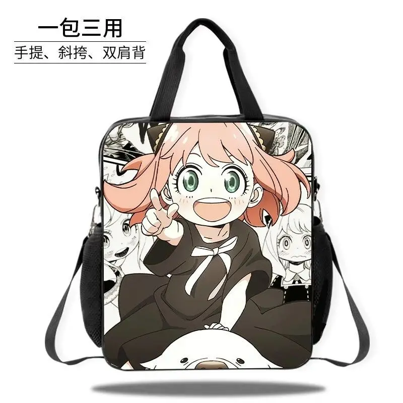 Spy X Family Aniya Pink Cute Series Estudiantes de secundaria Almacenamiento de libros de texto Tutoría Bolso de hombro tipo bandolera Anime