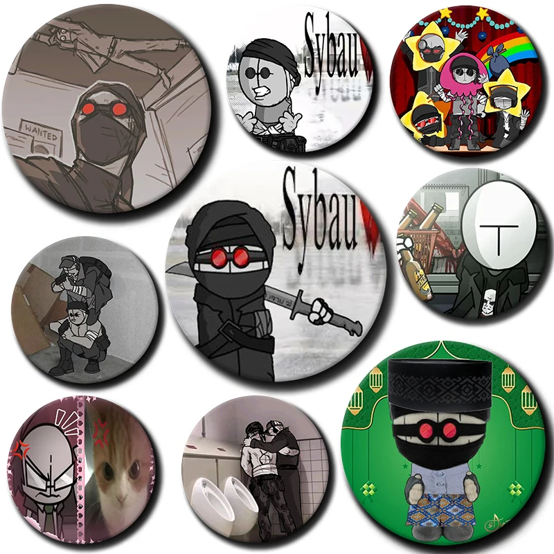 Interesting Cartoon Animals Brooches MADNESS COMBAT Hank Sharkrobot Cute Series Pins Funny Badge Backpack Clothes Gift Accessory