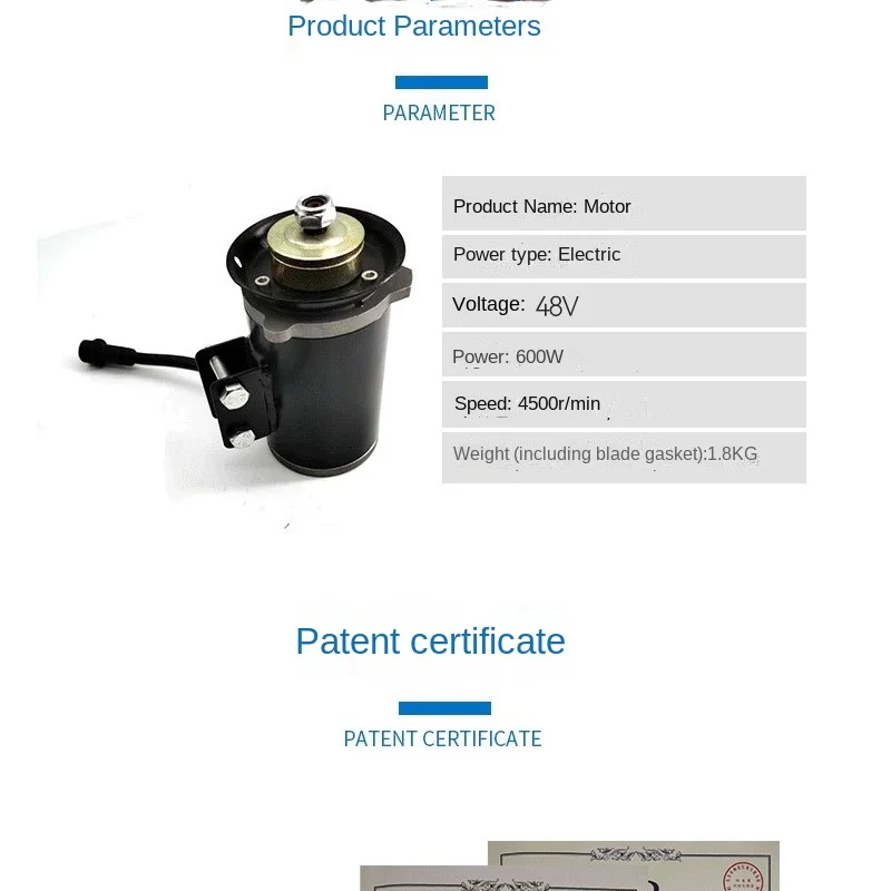 Imagem -03 - Elétrica Handheld Cortador de Grama Seedling Cortador Acessórios tipo Semente Alta Potência 48v 600w