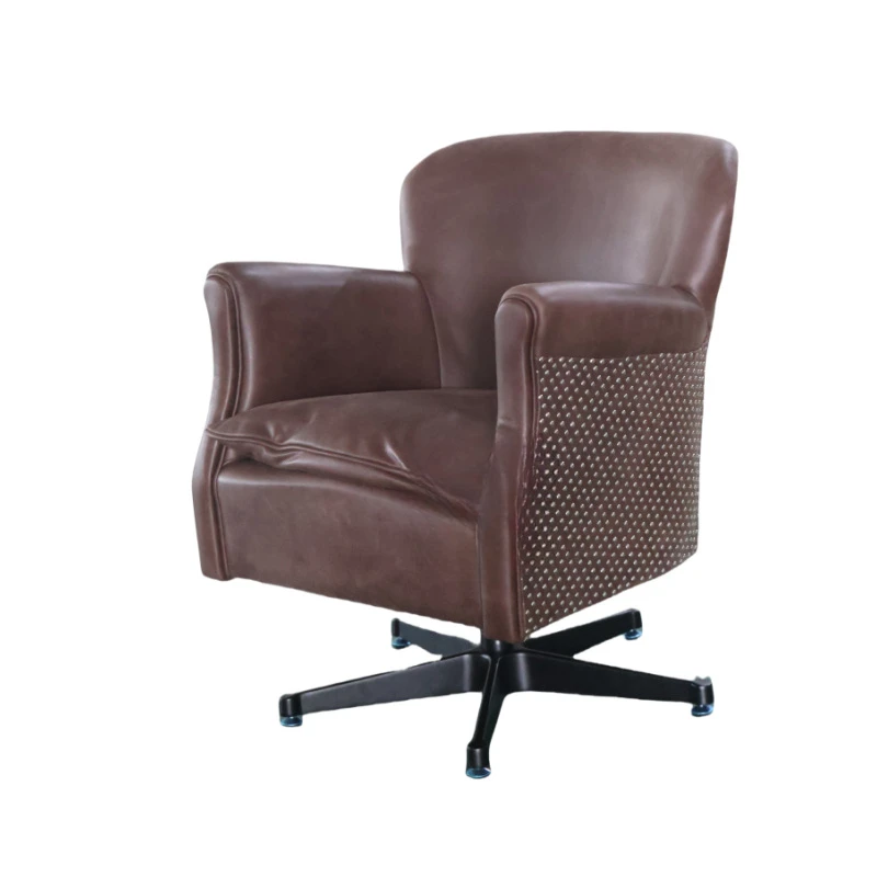 Leather Chair Single Casual Rivet Sofa Chair