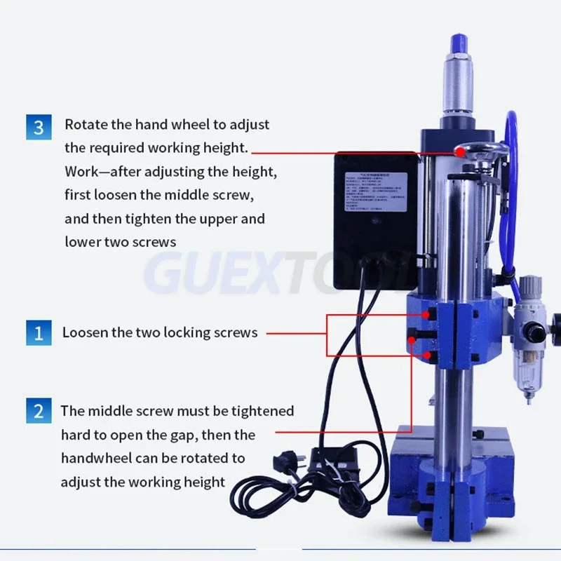 DT-63 Bench Press Small High Precision Riveting Machine Pneumatic Punching Machine 200kg Single Column Riveting Machine