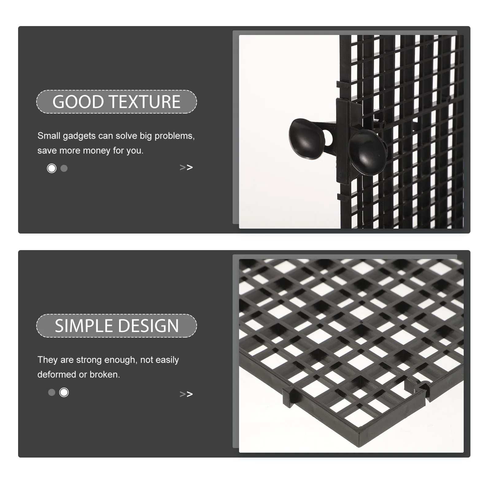 

Fish Tank Escape Plate 2 Black 30x30cm Sheets 10 Suction Cups Aquarium Divider Cover Isolation Grid Promotes Coexistence Pet