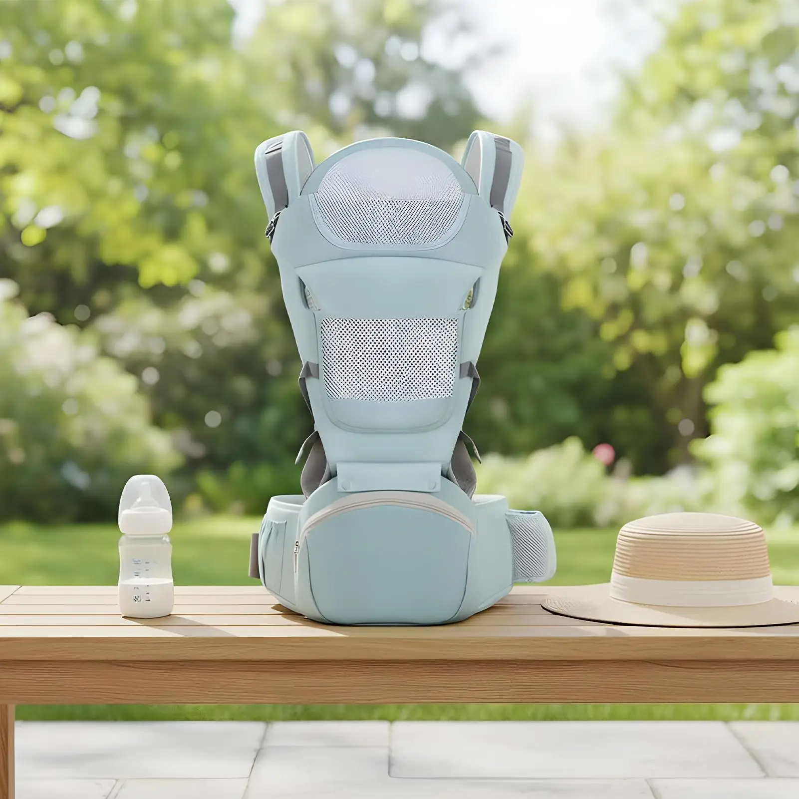 

Kid Holder Carrier Adjustable Lightweight Stroller Seat Wrap Ergonomic Lightweight Carrier For Hiking Airplane Registry Mom Dad