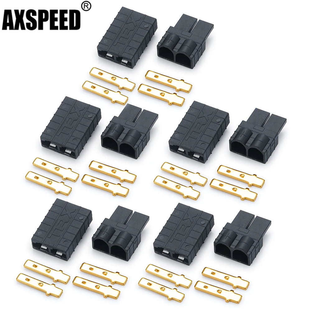 Axspeed ปลั๊กขั้วต่อตัวผู้ตัวเมีย1/5/10/20คู่สำหรับ RC TRX lipo/nimh แบตเตอรี่แบบไร้แปรงมอเตอร์ ESC