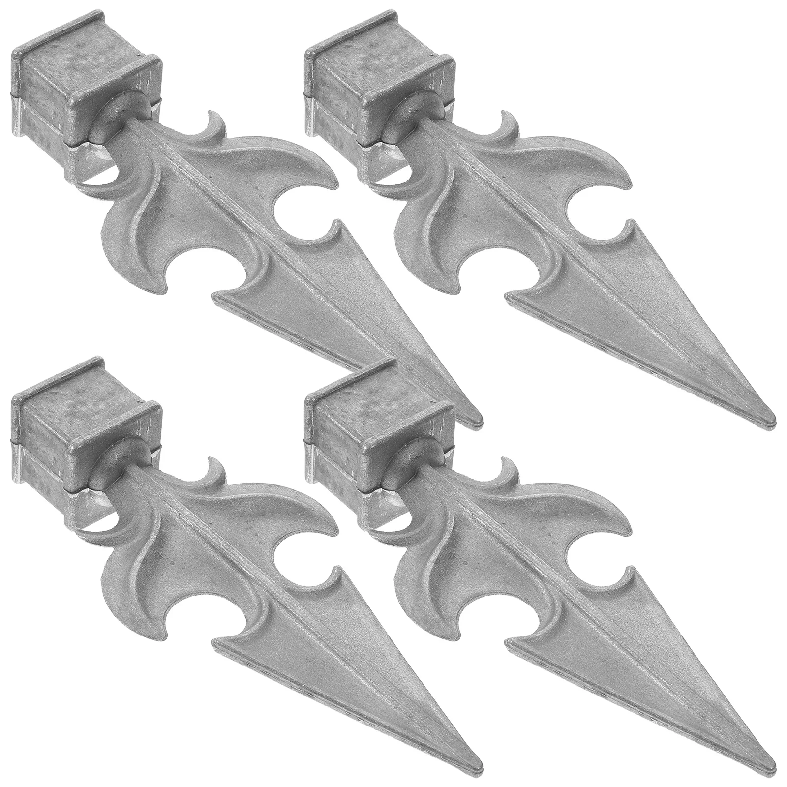 4pcs Fence Finials Metal Cast Aluminum Decorative Yard Garden Fence Toppers Durable Replacement For Gate Post Railing