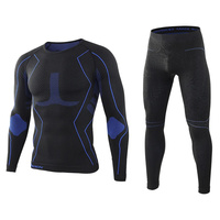 Outdoor Sports Heat storage and thermal insulation seamless underwear Body knitted sports underwear set fitness wear