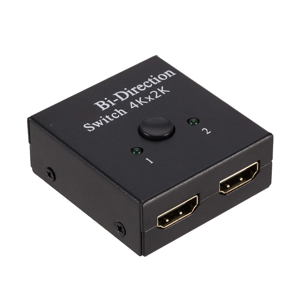 Divisor Compatible con HDMI 4K, conmutador KVM bidireccional 1x2/2x1, salida 2 en 1 para PS4/3 TV Box, adaptador de conmutador