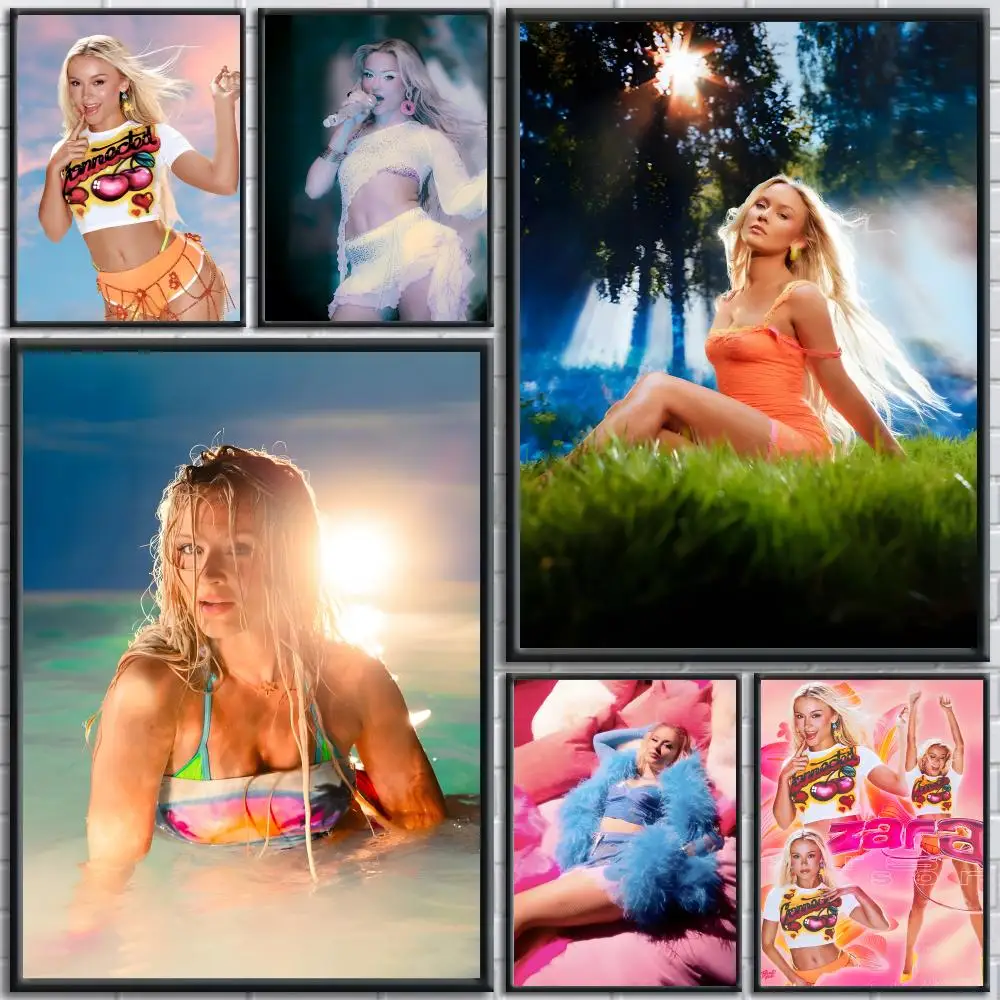 

Singer Z-zara Larsson Poster Trendy And Easy-to-Apply Wall Art Stickers For Home Decor And Dorm Room Walls