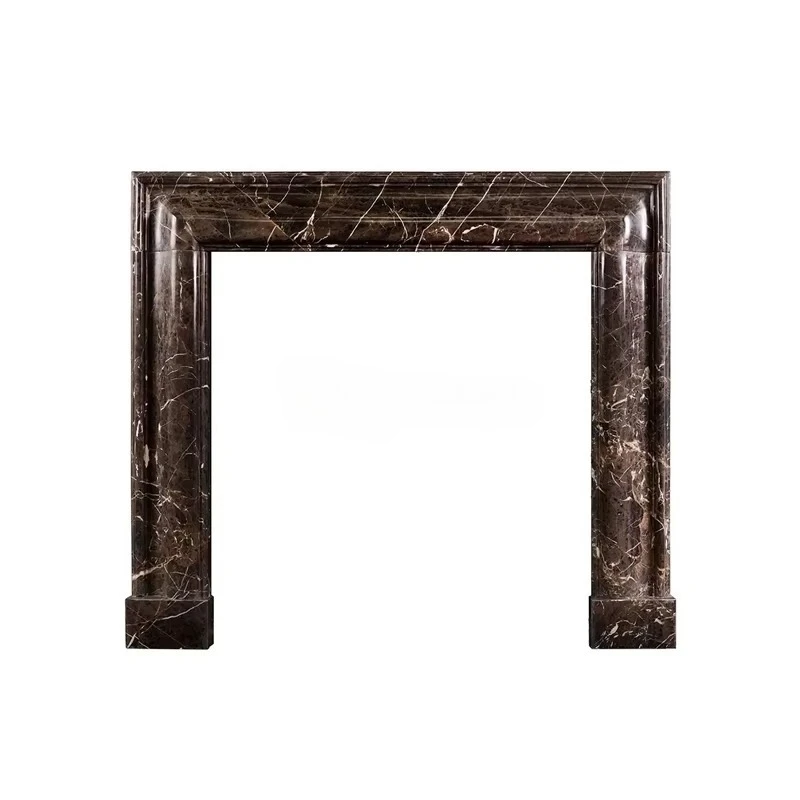 Classic Design French Style Hand Carved Marble Fireplace Custom Size and Surface Finished Fireplace Mantel  L007