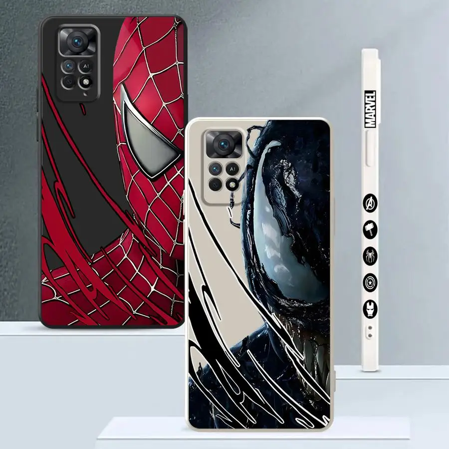 Marvel Spiderman Deadpool Phone Case for Xiaomi Redmi Note 13Pro 9 10 11 12 Pro 11S 12S 8 Pro 9s 9t 10t 11t Pro Plus Soft Shell