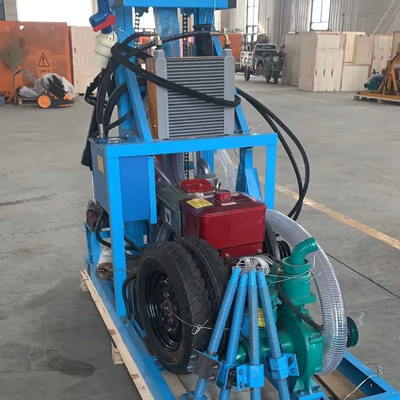 China Mainland Drilling Rig Machine Water Well Drilling Rig 100 Meter Deep Drilling Small Drill Rig for Building Construction