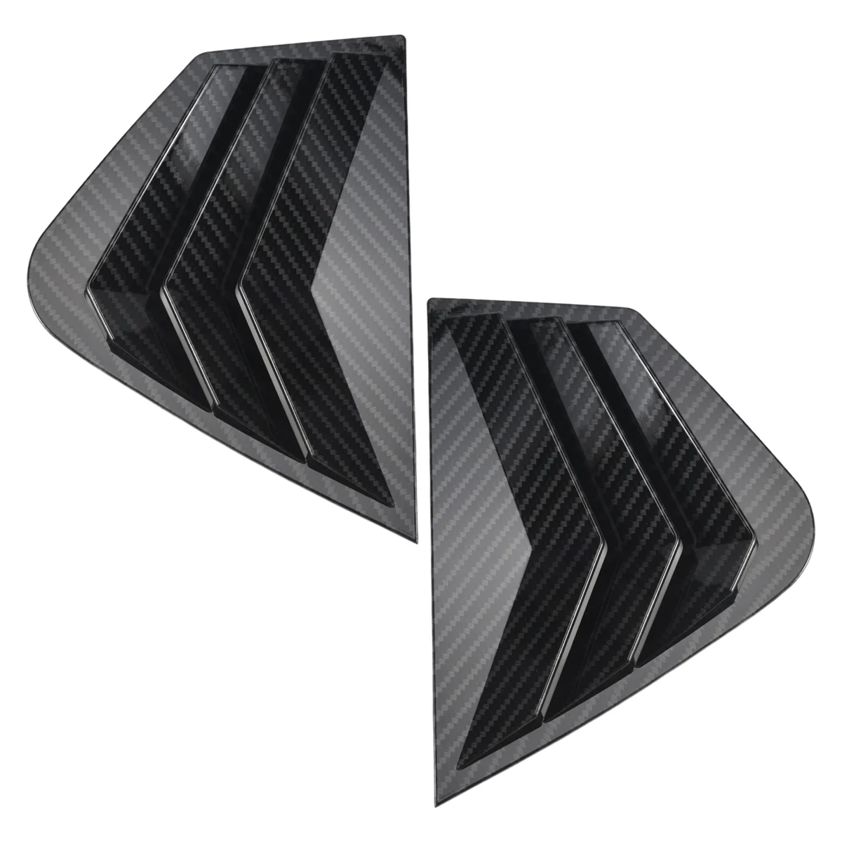 2X cubierta de rejilla de cuarto de ventana lateral trasera estilo fibra de carbono para Kia Optima K5 2011-2015