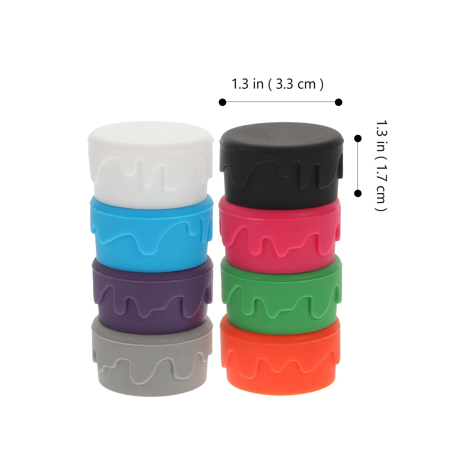 8 قطعة مثبت زجاجي النبيذ سيليكون الفلين ختم المكونات قابلة لإعادة الاستخدام محكم الختم ل النبيذ التوقف لوازم الحفلات سدادة زجاجة مشروبات