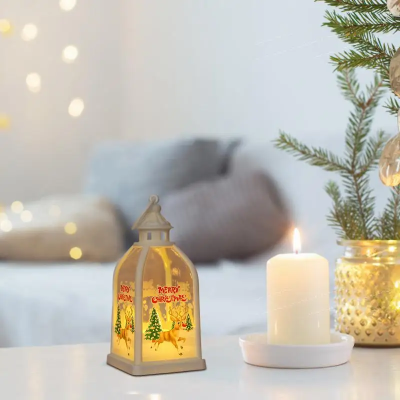 Christmas Night Light LED Candle Light Tabletop Christmas Decoration Battery Operated LED Candle Light For Holiday Centerpieces