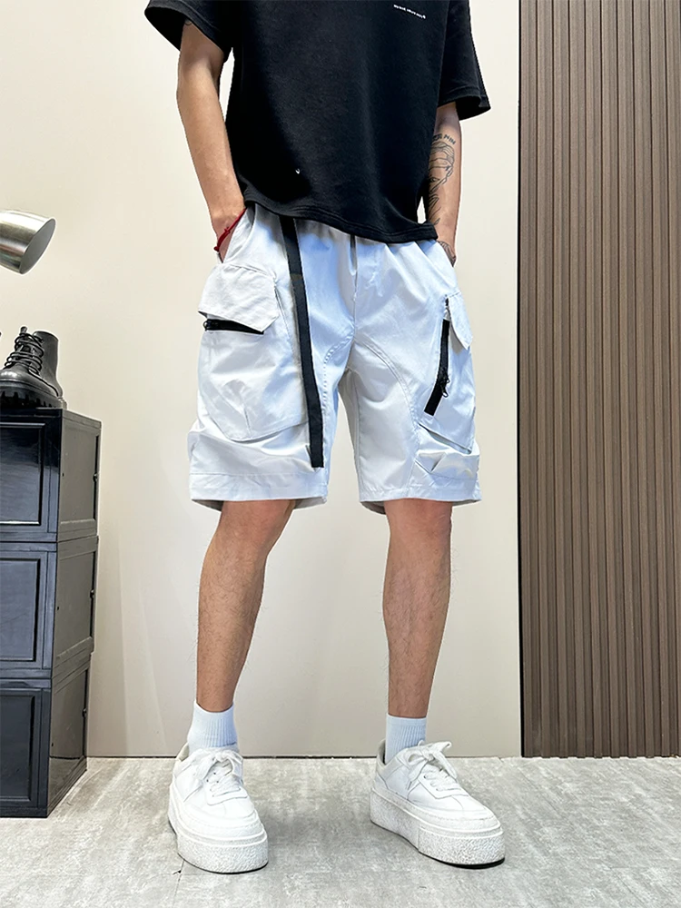 

Casual Loose Fit Men's Workwear orts Summer Thin Qui Dry Outdoor Wear Breathable Straight Leg Five-Quarter Length Pants