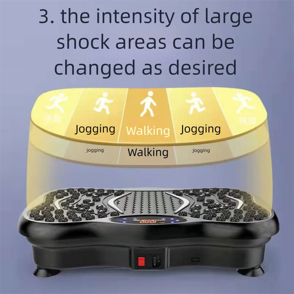 4D Vibration Fat Shaking Machine Mini Multifunctional Vibration Platform Plate Magnetic Stone with Handles&Remote Control