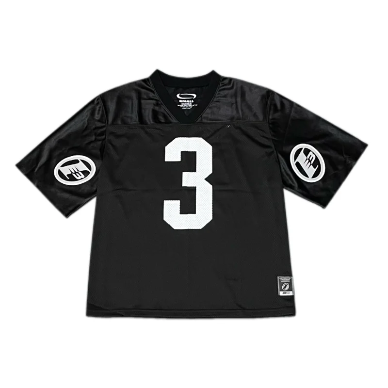 YVL Sle Me Hollow out Fooall Jersey Letter ort Sve T-irt Tee Streetwear Creative Print Loose Fit Summer Top