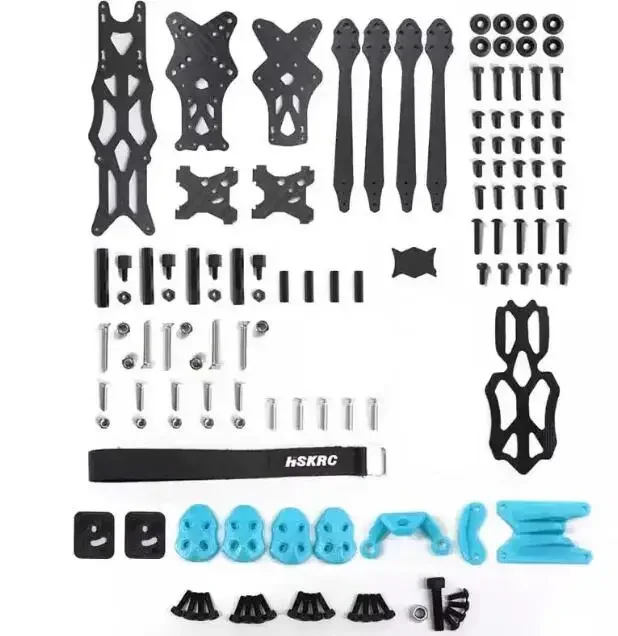 

5-дюймовая рама для FPV-фристайла 3k-T700, колесная база 220 мм, поддержка аналоговых систем / систем CADDX Vista для Foxeer Aura 5 BCROW SKYLINE