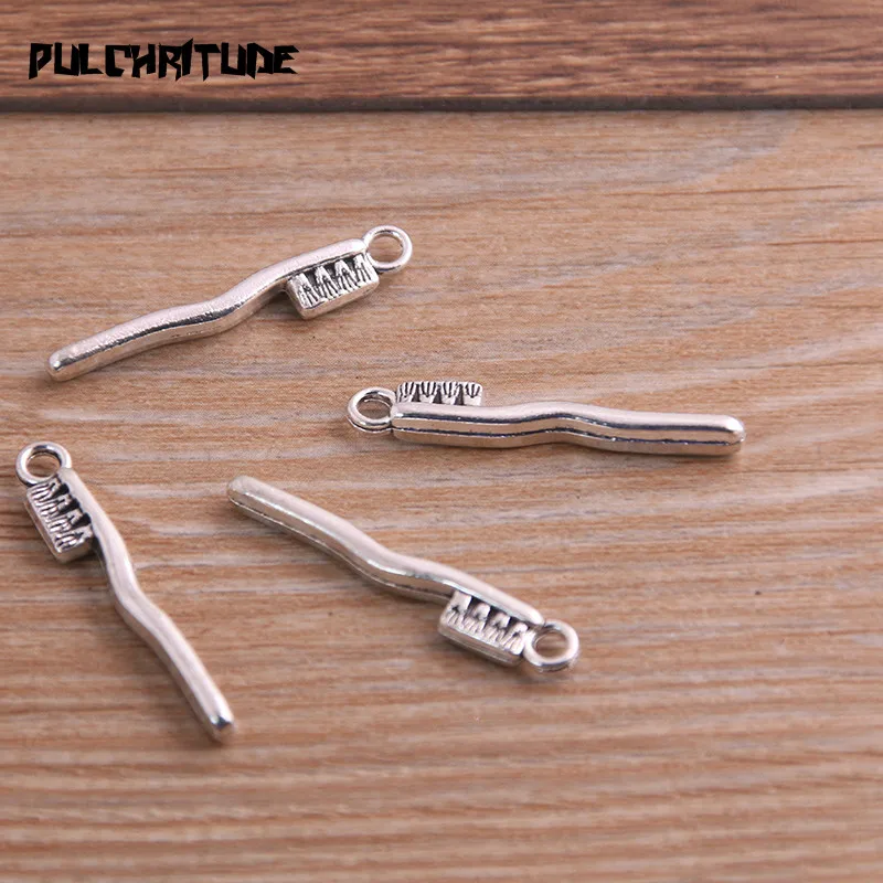 20pcs Metal Zinc Alloy Toothpaste Toothbrush Charms Fit Jewelry Daily Necessit Pendant Charms Makings