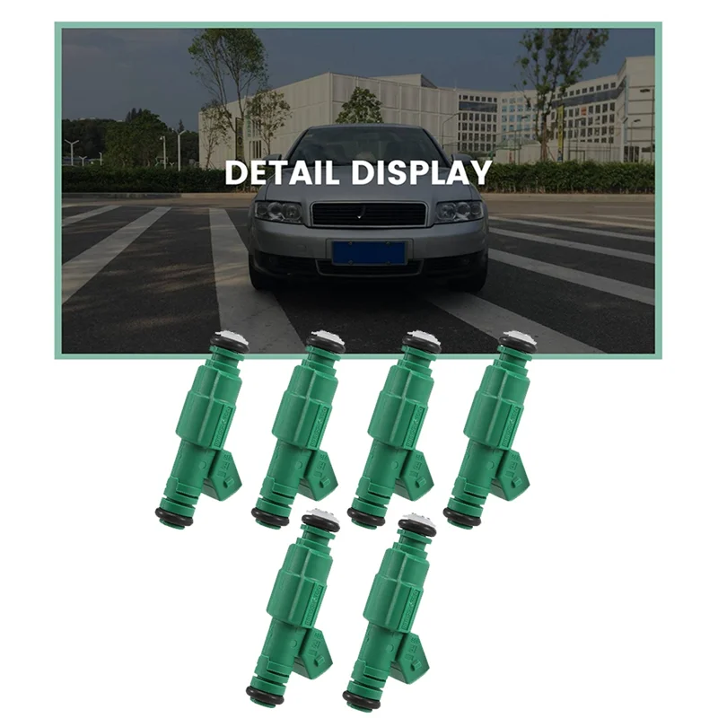 

6Pcs Green Fuel Injectors Nozzle 0280155968 for Chevrolet Ford Mustang Audi A4 LS1 LS6 440Cc 42Lb Bosch 440Cc 0280150558 jasmine