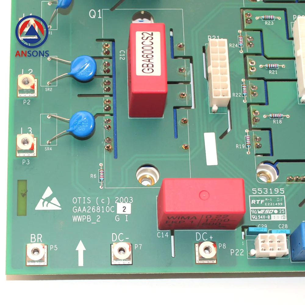 GAA26810C2 WWPB_2 GEN2 OTIS Elevator Inverter Drive PCB Main Board Ansons Elevator Spare Parts