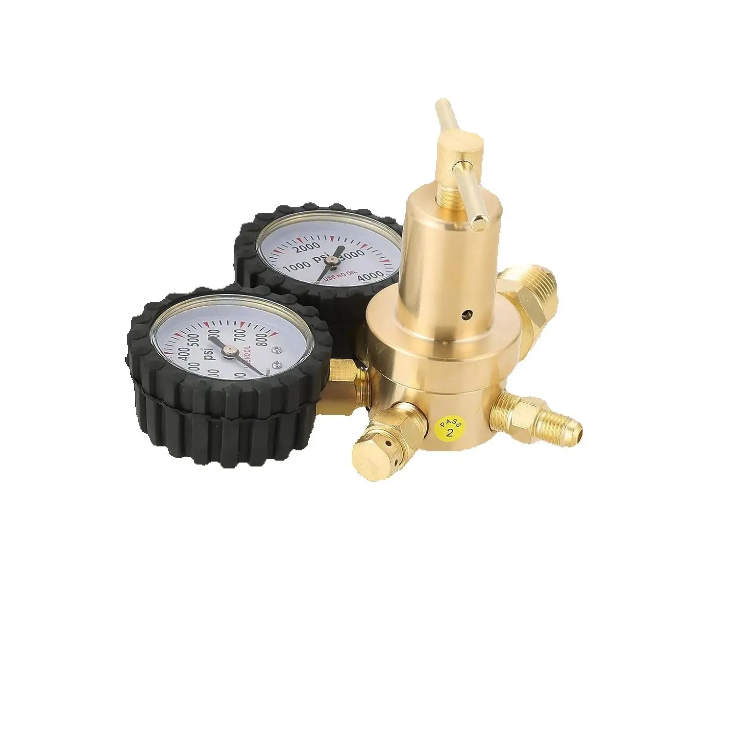 

60-дюймовый шланг CGA580, входное соединение и внешняя резьба 1/4 дюйма, американский редукционный клапан высокого давления азота CGA580