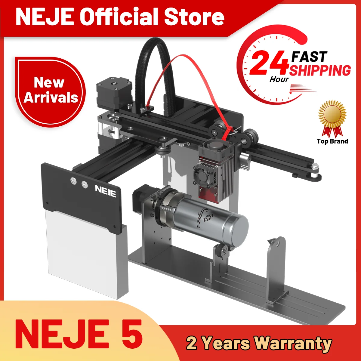 NEJE 5 40W-80W Lightburn Cutting Printing Machine Portable Wood Engraver Cutter APP Control Bluetooth