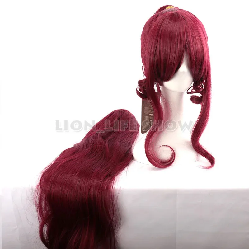 شعر الهالوين هرقل ميجارا أنيمي شعر مستعار طويل طويل 90 سم #4