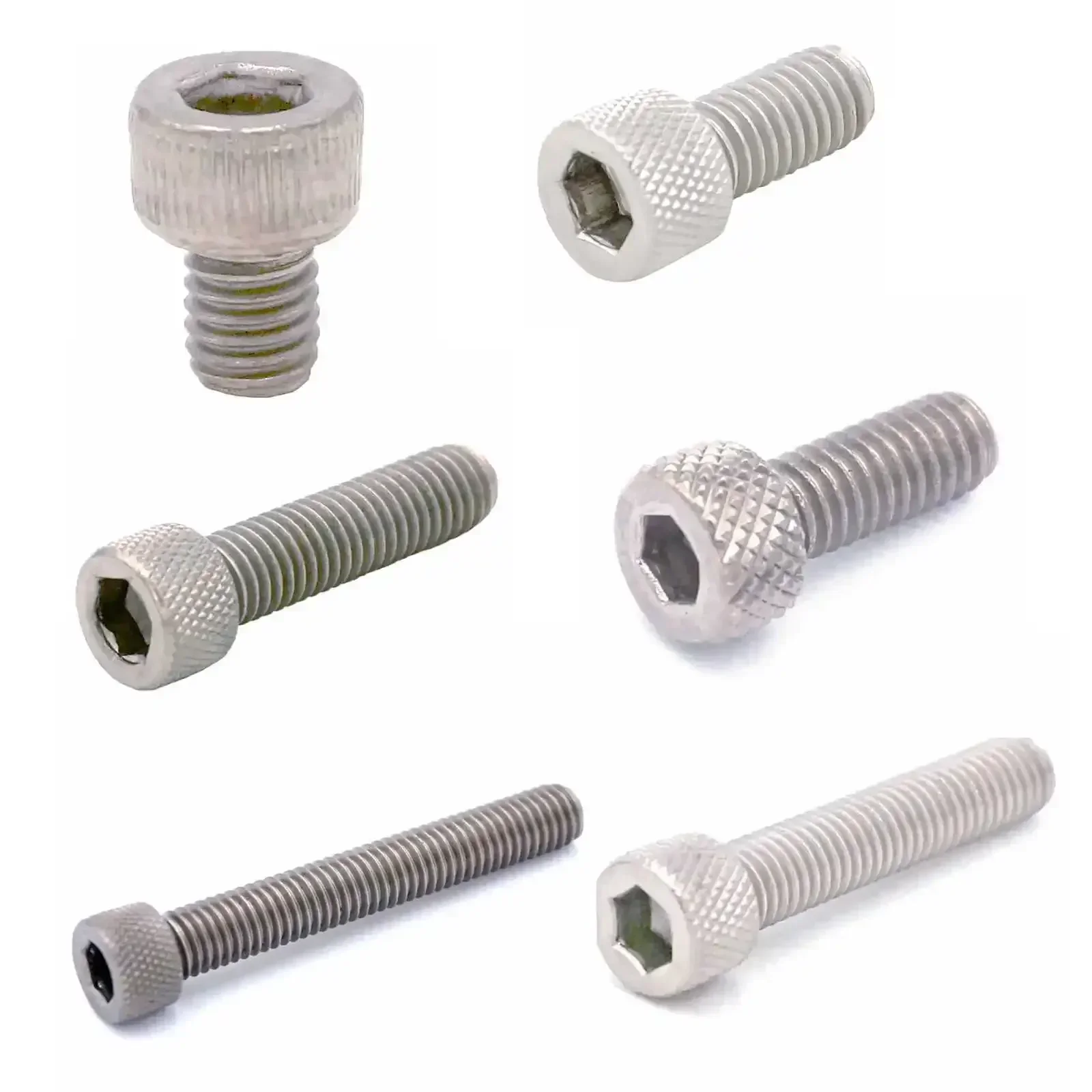 LOT 10 M3x0.5 M4x0.7 M5x0.8 M6x1 Thread Length 6-100mm GR2 TA2 Pure Titanium Hex Socket Head Screw Bolts DIN 912