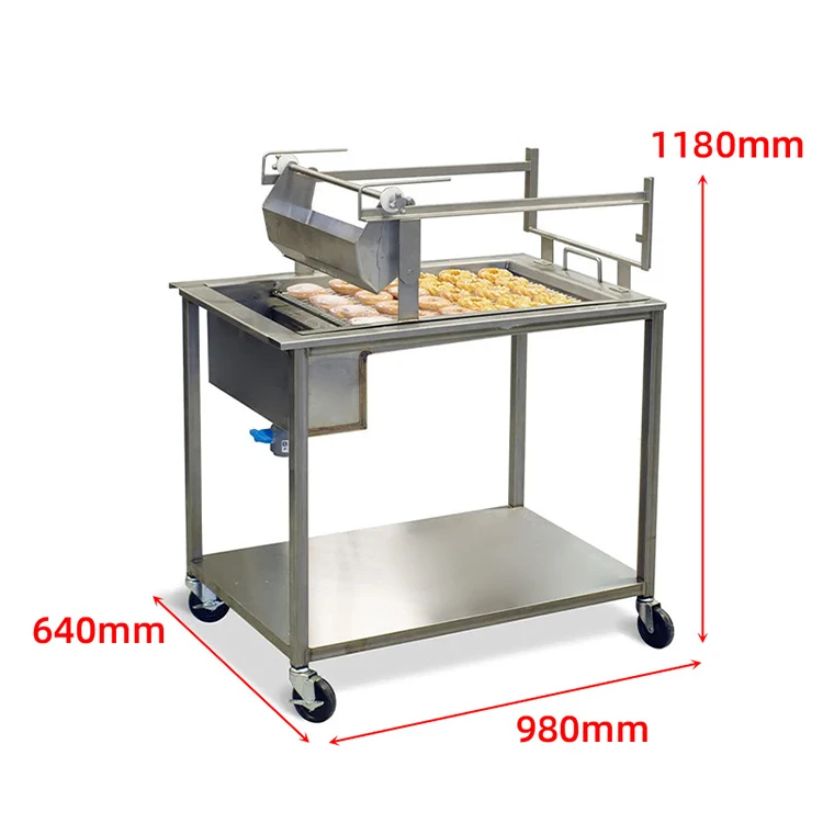 On Sale QDMECH Bakery Use Chocolate Sugar Cream Coating Glazing Machine For Donut Bread Dessert Doughnut Maker