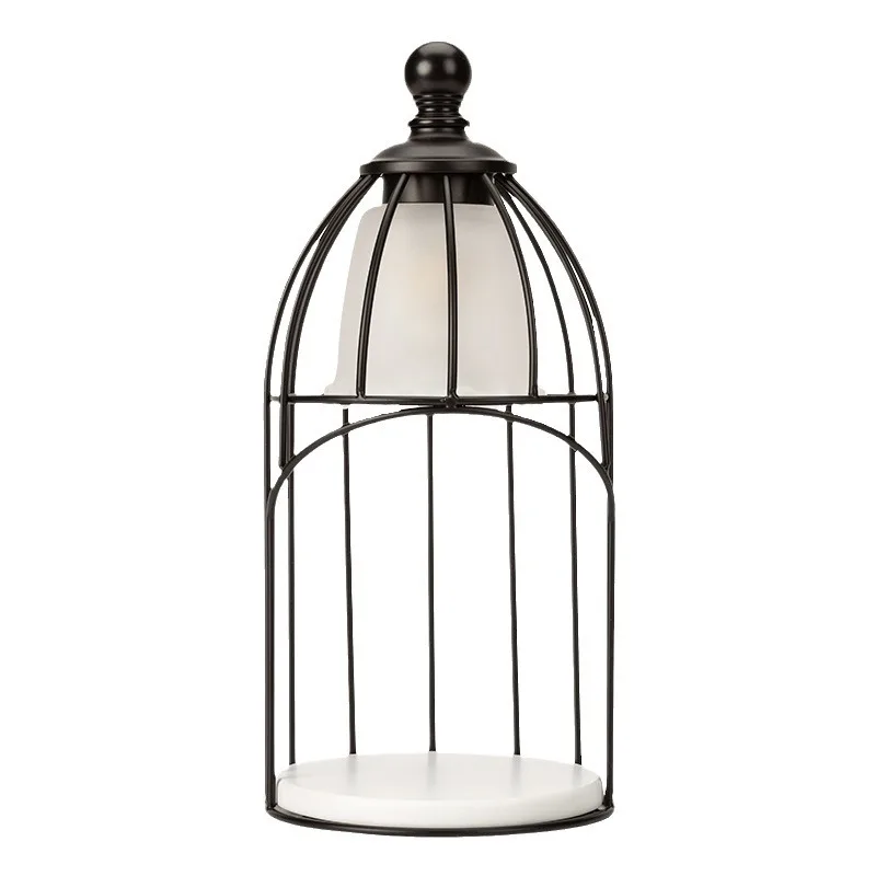 Retro Birdcage Wax Melting Lamp No Fire Diffuser Desk Lamp, Aromatherapy Lamp Ambient Light Regular Bedside Night Light Dimmable